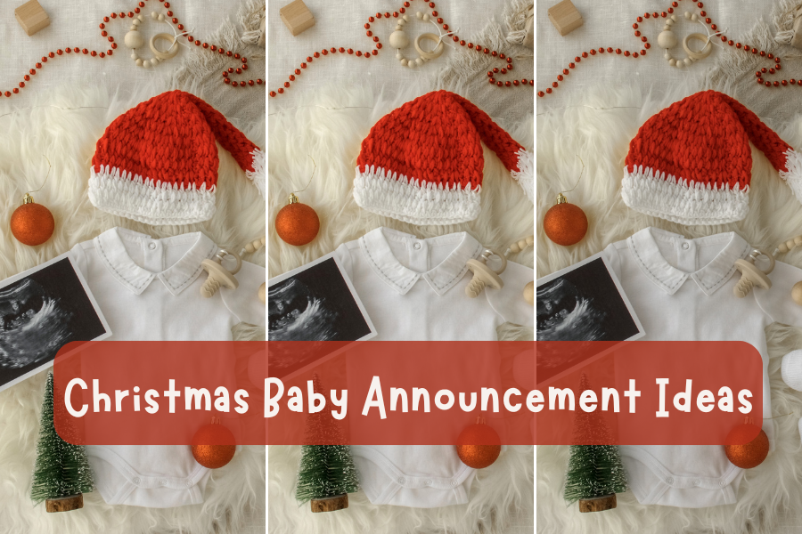 christmas baby announcement template free